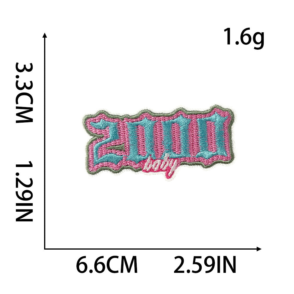 SUPERVALUECHOICE HCSEYB00014 Sweet and Edgy Pink Embroidered Fabric Patch