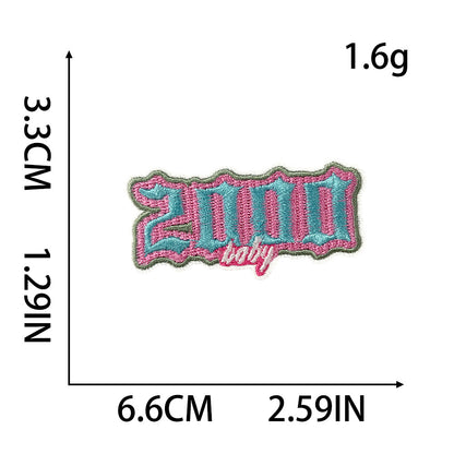 SUPERVALUECHOICE HCSEYB00014 Sweet and Edgy Pink Embroidered Fabric Patch