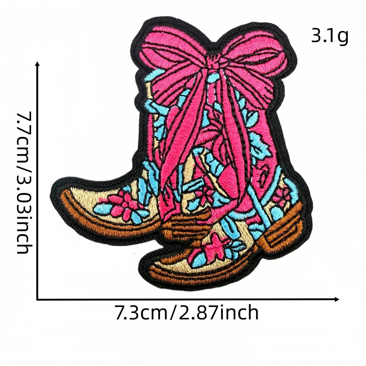 SUPERVALUECHOICE HCSEYSB000032 18Pcs Western Cowgirl Slogan Embroidered Iron On Patches Country Style Clothing DIY Appliques