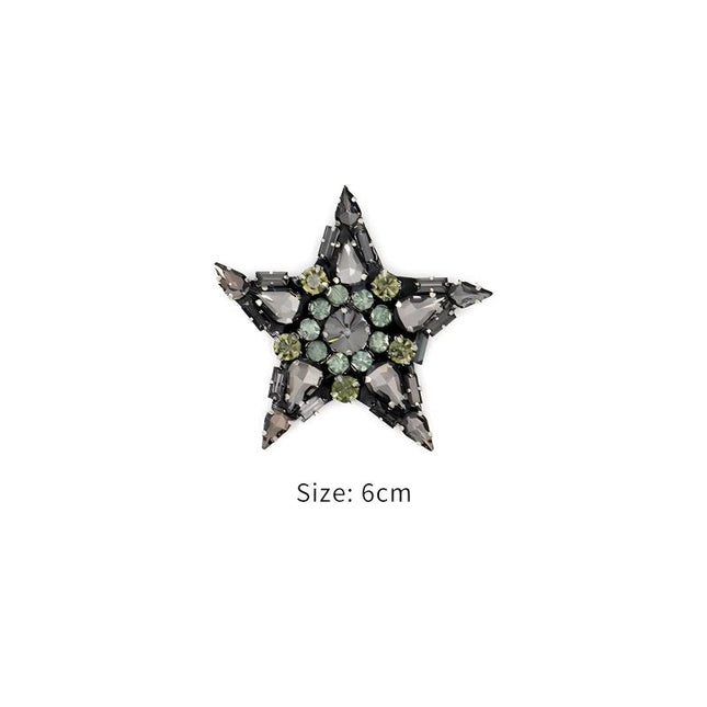 SUPÊR VÃLUE CHOICE  HCSEYD00015 Multi Style Rhinestone Applique Bow Star Flower Tassel Crystal Beaded Sew On Patch for Jacket Jeans Bag DIY Craft Decor