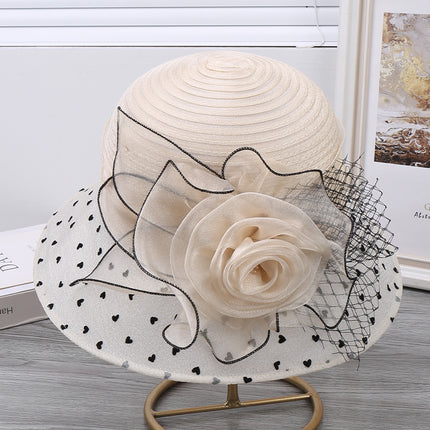 SUPERVALUECHOICE HCSEK00060 Women's Summer Lace Bucket Hat | Breathable Mesh Floral Sun Hat with Wide Brim UV Protection