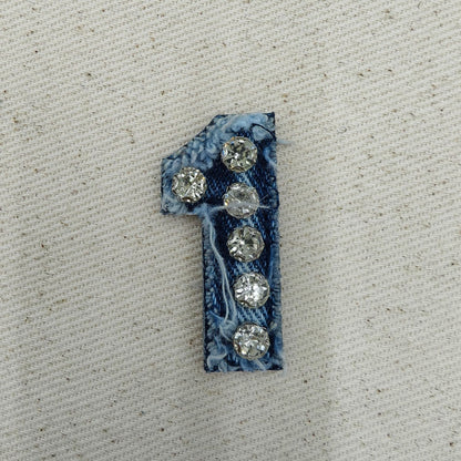SUPERVALUECHOICE HCSEYE00009 Denim Numbers embroidery clothing fabric patches