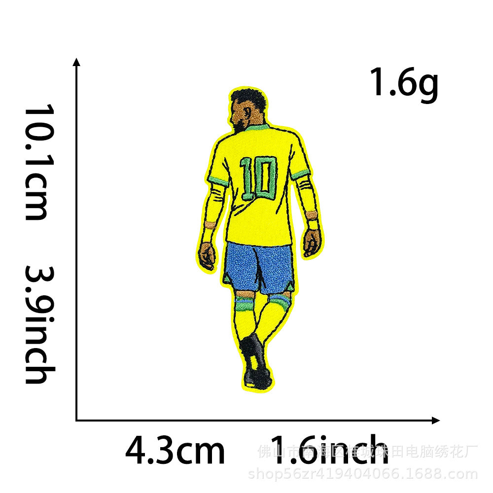 SUPERVALUECHOICE HCSEYB00024 World Cup Soccer Star Series Embroidered Fabric Patches