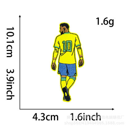 SUPERVALUECHOICE HCSEYB00024 World Cup Soccer Star Series Embroidered Fabric Patches