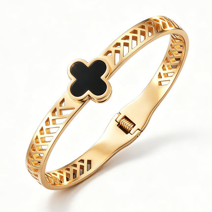 SUPERVALUECHOICE HCSEX00052 Four-Leaf Clover Openwork Bracelet