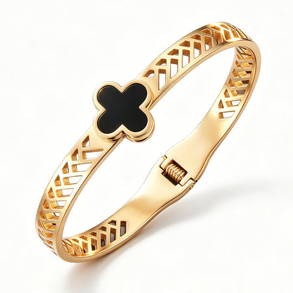 SUPERVALUECHOICE HCSEX00052 Four-Leaf Clover Openwork Bracelet