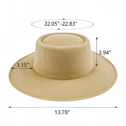 SUPERVALUECHOICE HCSEK00041 Vegan suede  Top Fedora Wool Felt Hat for Women & Men