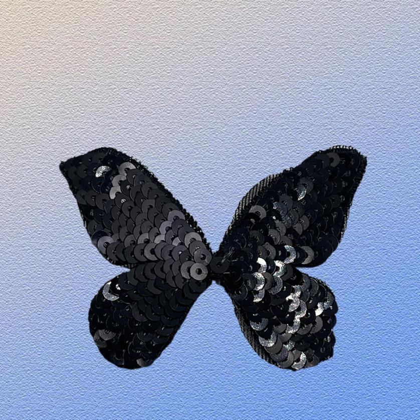SUPERVALUECHOICE HCSEYC00016 Denim Shiny sequin Butterfly embroidery clothing fabric patches