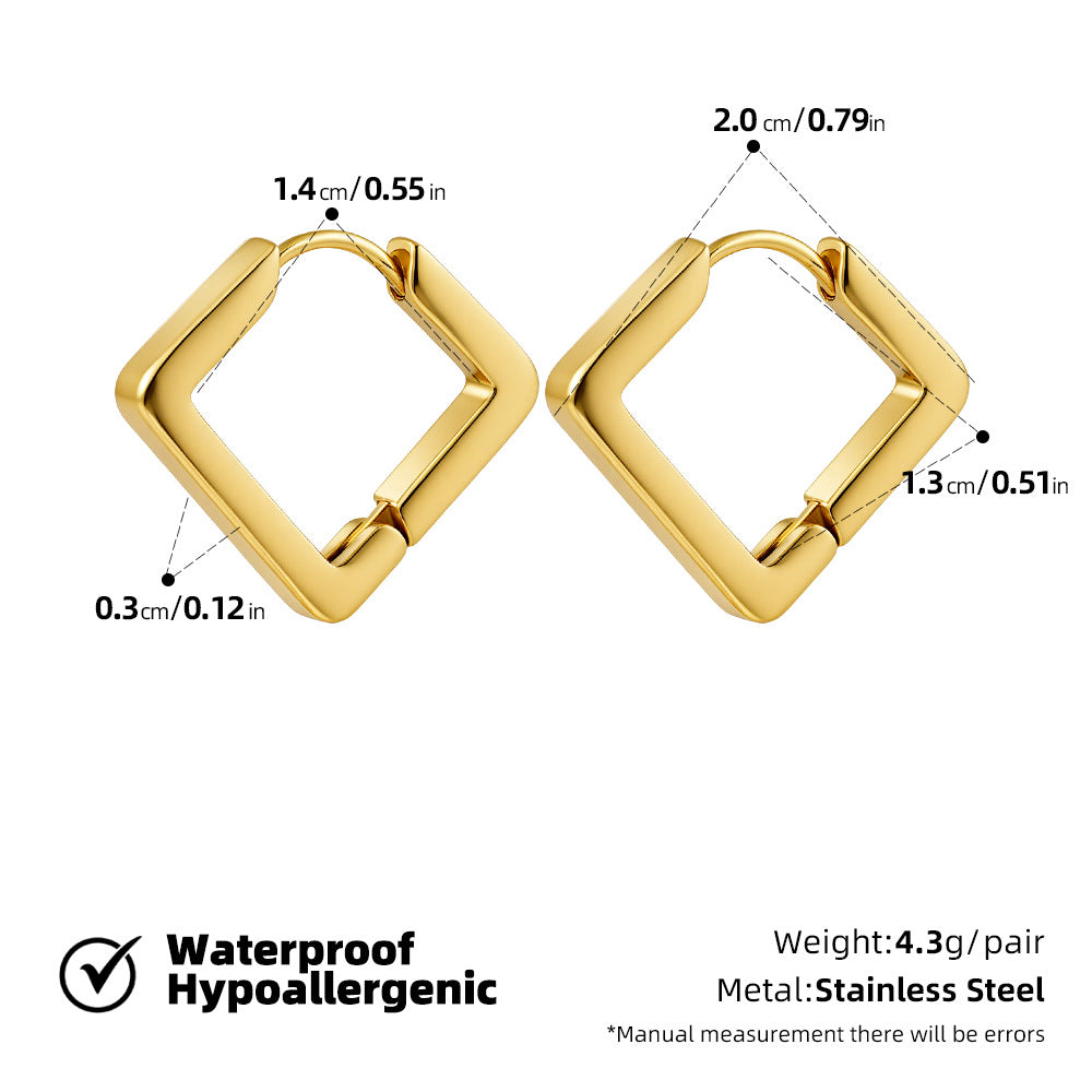 SUPERVALUECHOICE HCSETA00017 Geometric Heart-Shaped Petal Earrings