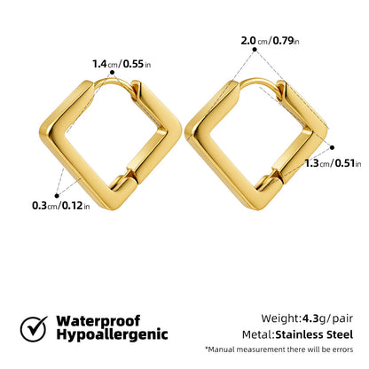 SUPERVALUECHOICE HCSETA00017 Geometric Heart-Shaped Petal Earrings