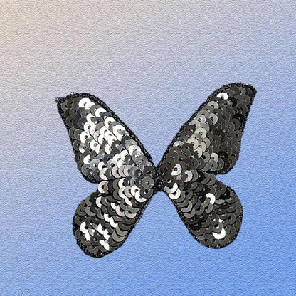 SUPERVALUECHOICE HCSEYC00016 Denim Shiny sequin Butterfly embroidery clothing fabric patches