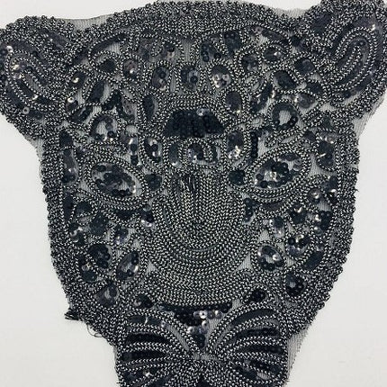 SUPERVALUECHOICE HCSEYD00024 Beaded Leopard Head Embroidered Clothing Patch