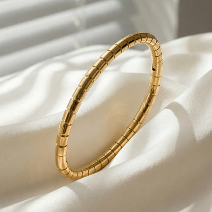 SUPÊR VÃLUE CHOICE HCSEX00006 Rose Gold Cylindrical Link Bracelet