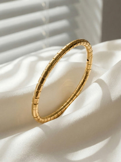 SUPÊR VÃLUE CHOICE HCSEX00006 Rose Gold Cylindrical Link Bracelet