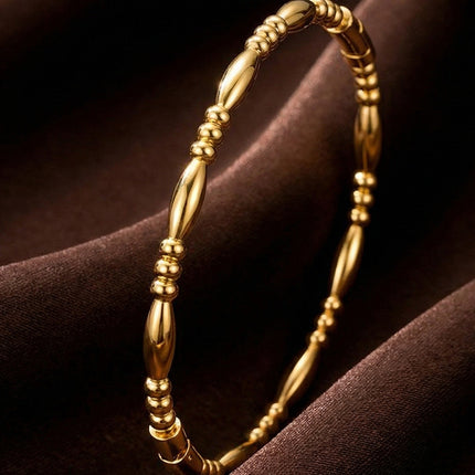 SUPÊR VÃLUE CHOICE HCSEX00018 Teardrop-shaped Bamboo-Patterned Bracelet