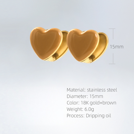 SUPERVALUECHOICE HCSETA00005 Resin Heart-Shaped Earrings