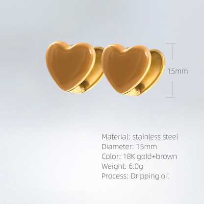 SUPERVALUECHOICE HCSETA00005 Resin Heart-Shaped Earrings