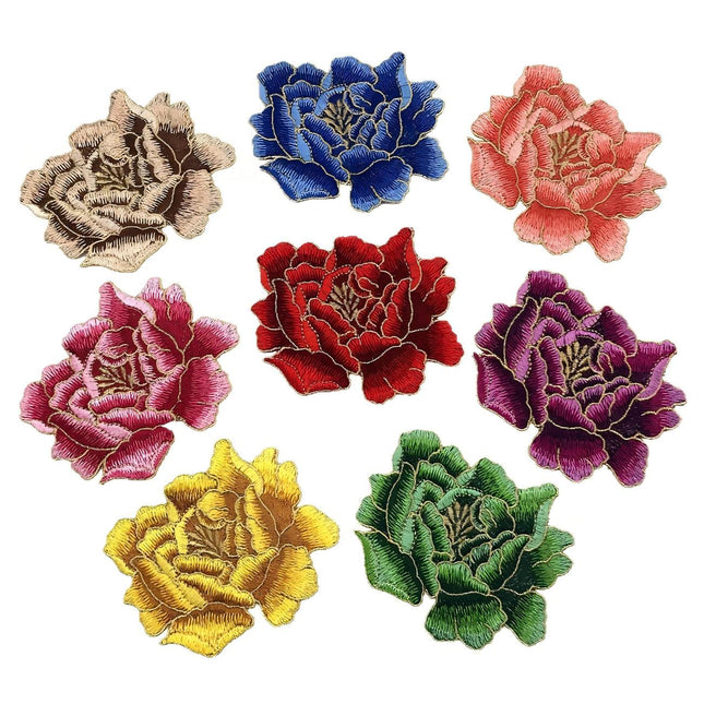 SUPERVALUECHOICE HCSEYB00063 Floral Embroidered Fabric Patches 3.93'' X 4.33''