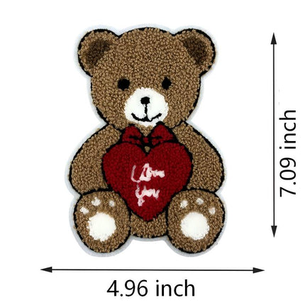 SUPERVALUECHOICE  HCSEYA00019 Teddy Bear Chenille Embroidered Clothing Patches