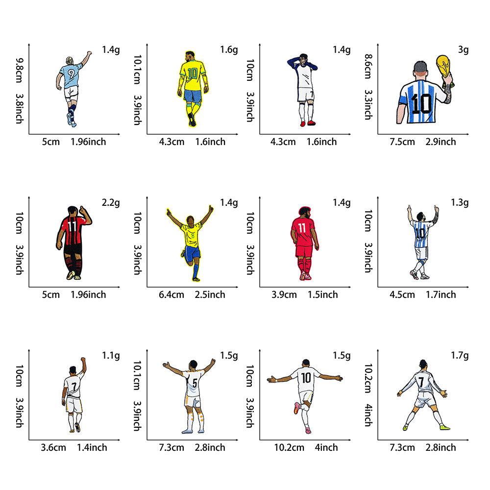 SUPERVALUECHOICE HCSEYB00024 World Cup Soccer Star Series Embroidered Fabric Patches