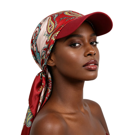 SUPERVALUECHOICE HCSEK00057 Women's Satin Scarf Baseball Cap