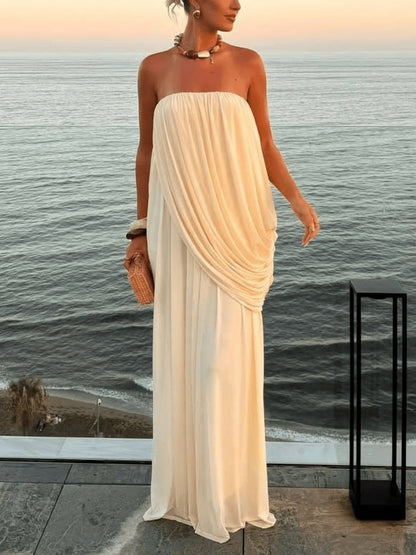 SUPERVALUECHOICE HCSEAA00065 Unique Design Loose Tube Top Maxi Dress