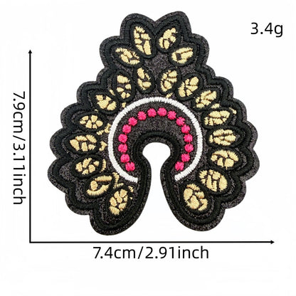 SUPERVALUECHOICE HCSEYSB000032 18Pcs Western Cowgirl Slogan Embroidered Iron On Patches Country Style Clothing DIY Appliques