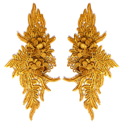 SUPERVALUECHOICE HCSEYB00132 Pair of Floral Embroidery Patches Matching Set