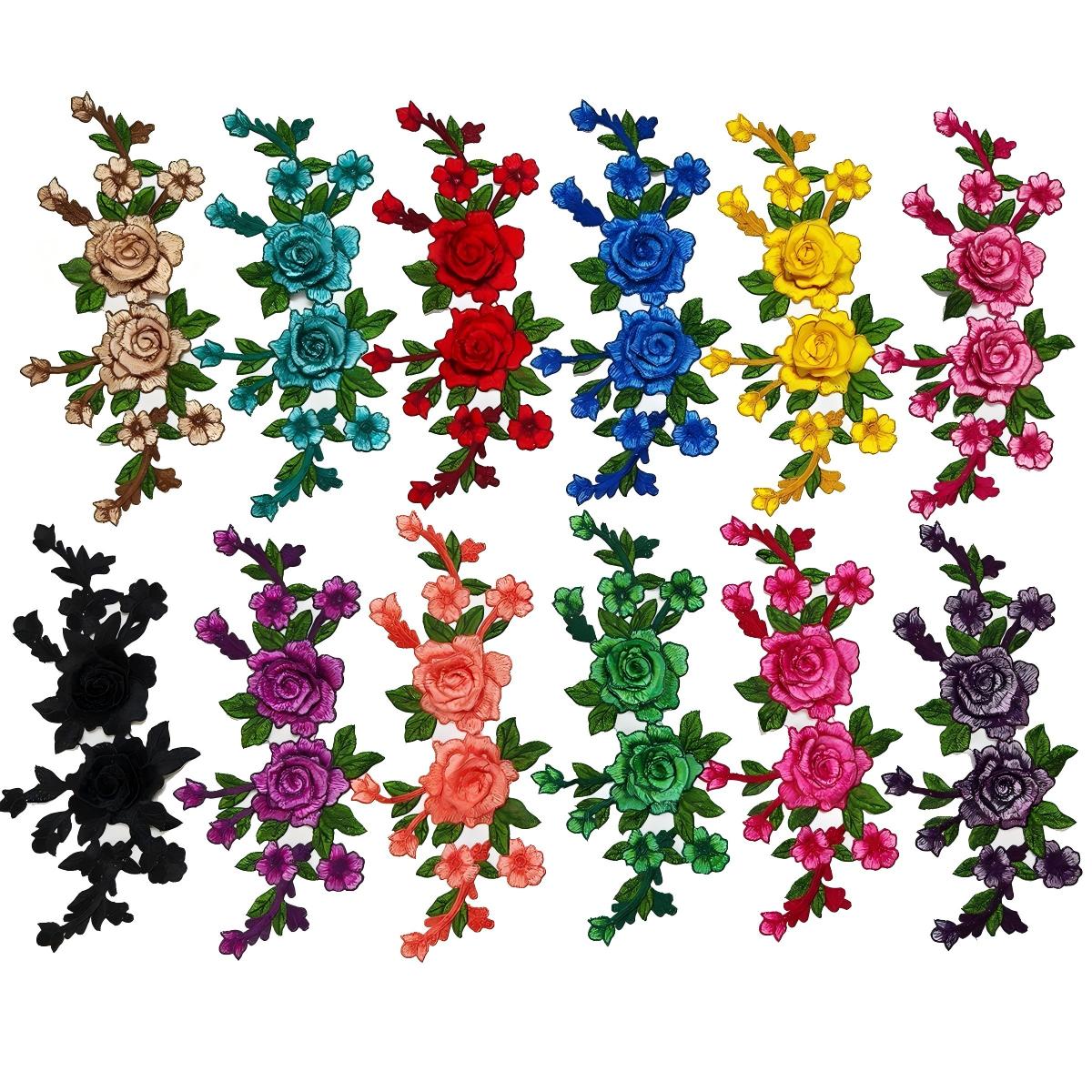 SUPERVALUECHOICE HCSEYB00054 Floral Embroidered Fabric Patches 5.51'' X 11.81''