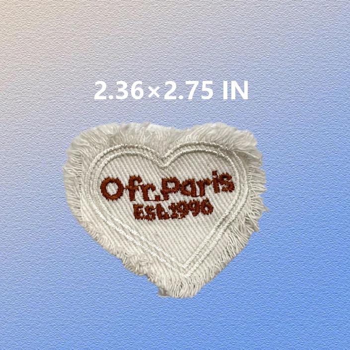 SUPERVALUECHOICE HCSEYE00003 Denim Butterfly  Heart embroidery clothing fabric patches