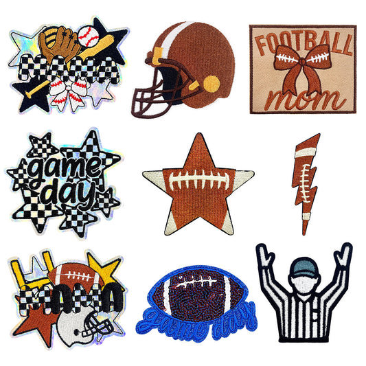 SUPERVALUECHOICE HCSEYB00029 Football Game Day Embroidered Fabric Patches