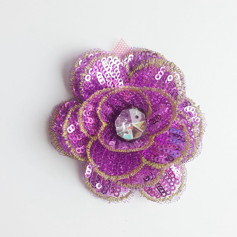SUPERVALUECHOICE HCSEYC00010 3D-Effect Rhinestone Red Sequin Embroidered Fabric Patch