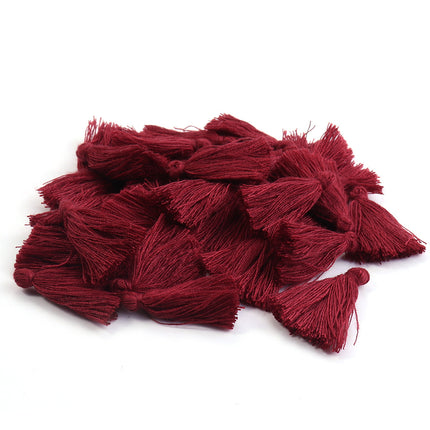 SUPERVALUECHOICE HCSEYE00014 Mini Cotton Tassel Charms, 1.18 Inch Handmade Tassels for DIY Jewelry Making