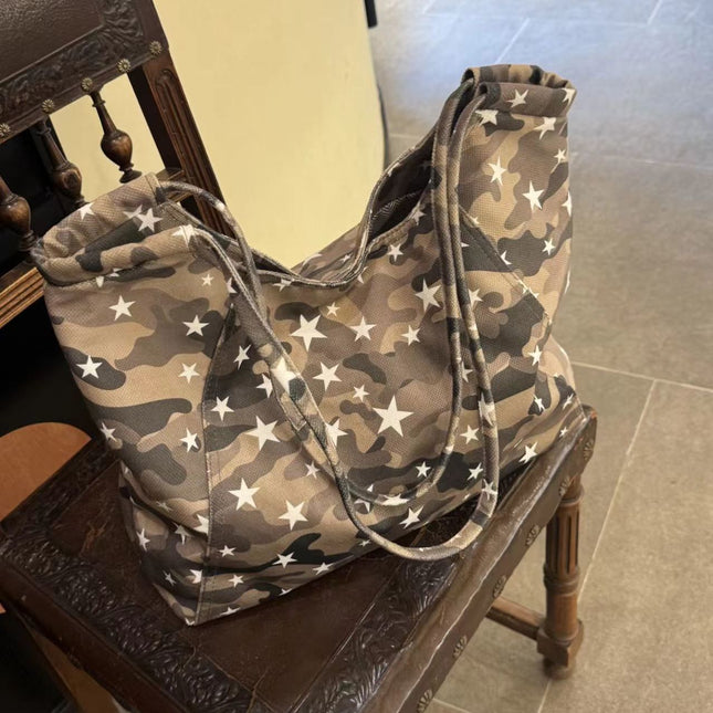 SuperValueChoice HCSEFA00067 Styles Camouflage Star Canvas Womens Bag Korean Large Capacity Handbag Daily Versatile