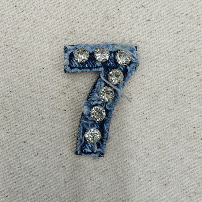 SUPERVALUECHOICE HCSEYE00009 Denim Numbers embroidery clothing fabric patches