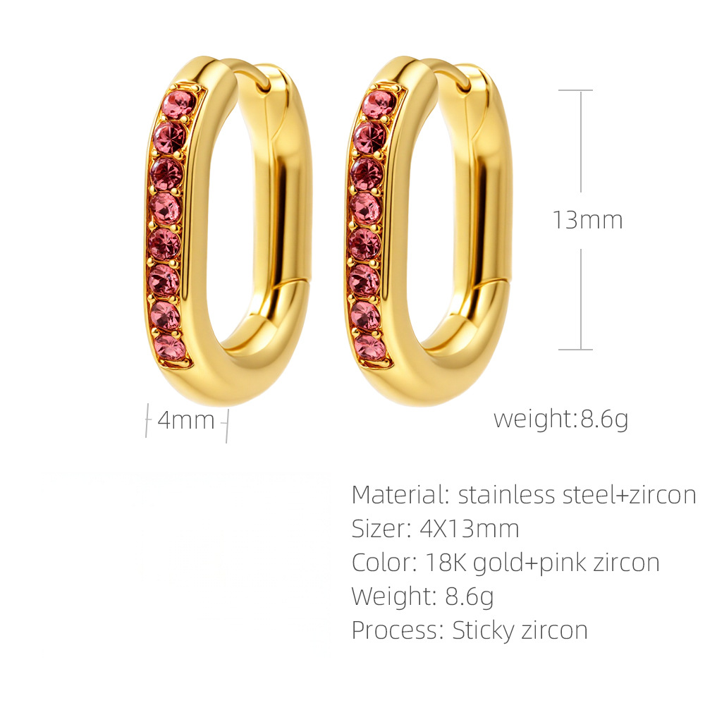 SUPERVALUECHOICE HCSETA00002 Oval Zircon Earrings