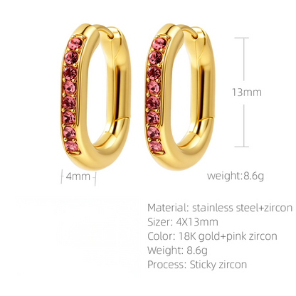 SUPERVALUECHOICE HCSETA00002 Oval Zircon Earrings