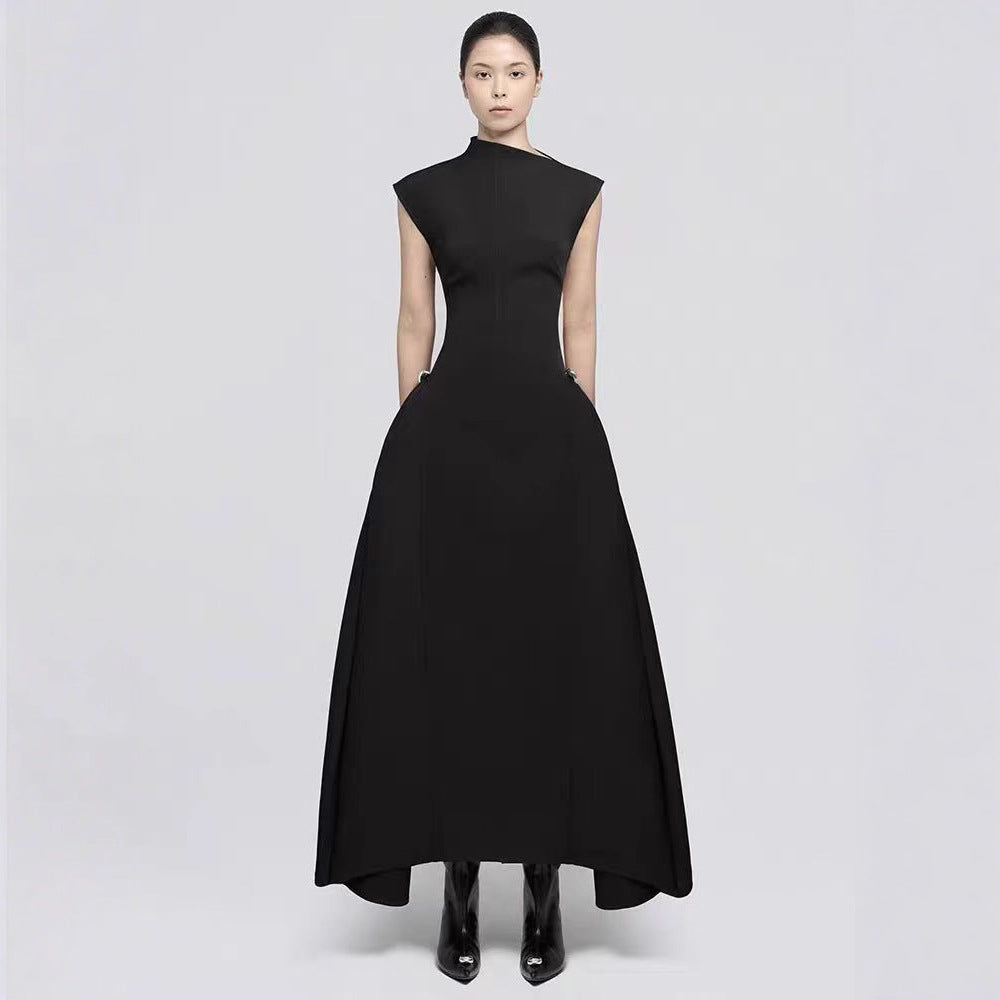 SUPERVALUECHOICE HCSEAA00007 Symmetric Drapes Flared Midi Dress
