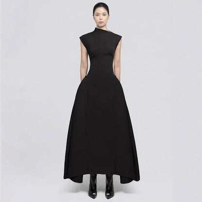 SUPERVALUECHOICE HCSEAA00007 Symmetric Drapes Flared Midi Dress