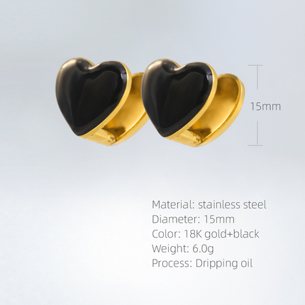 SUPERVALUECHOICE HCSETA00005 Resin Heart-Shaped Earrings