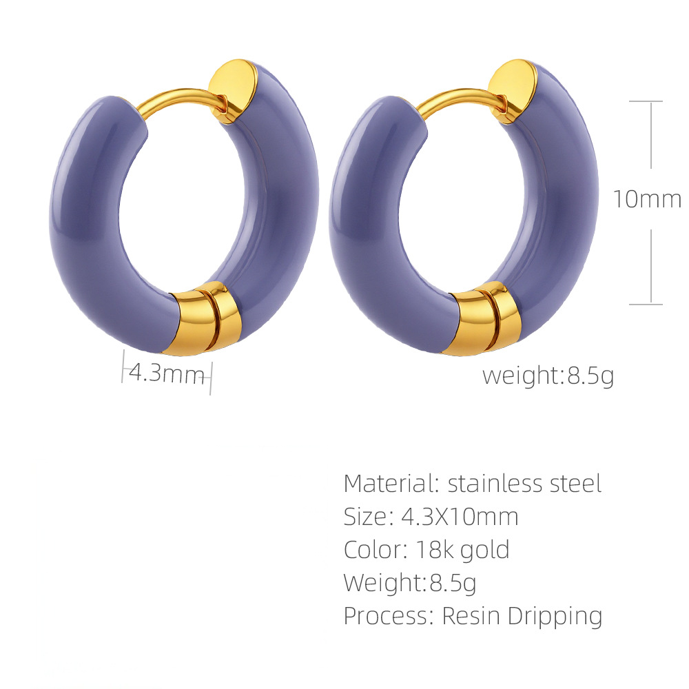 SUPERVALUECHOICE HCSETA00007 Full-circle droplet-style resin earrings