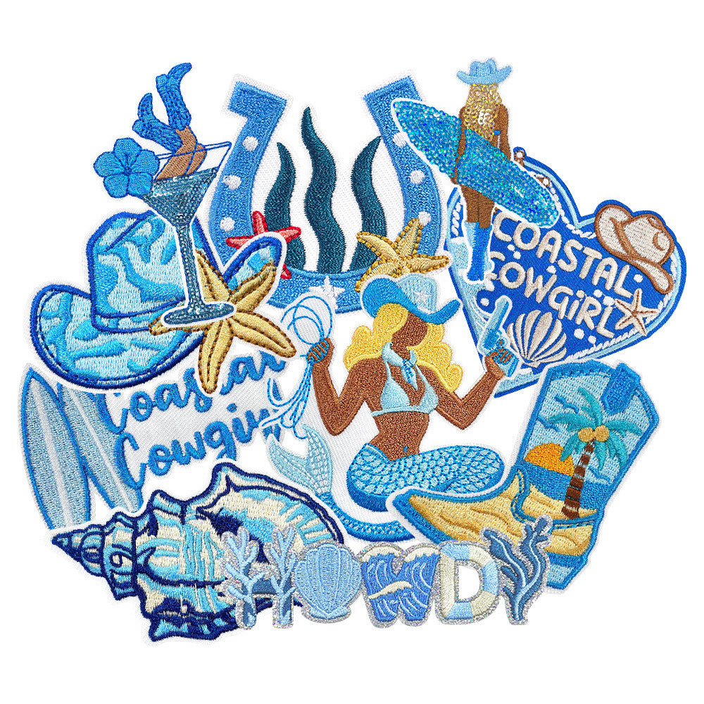 SUPERVALUECHOICE HCSEYB00017 Coastal Cowboy-Style Embroidered Patches