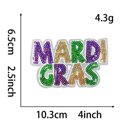SUPERVALUECHOICE HCSEYC00006 Carnival Sequin Embroidered Fabric Patch