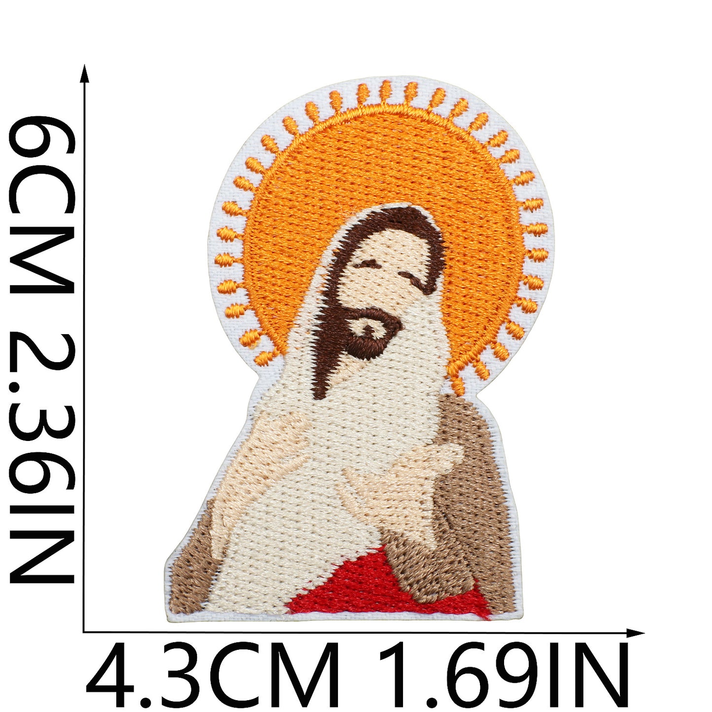 SUPERVALUECHOICE HCSEYB000010 Jesus Embroidered Fabric Patch