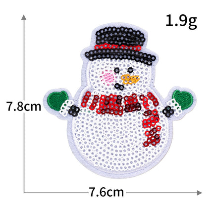 SUPERVALUECHOICE HCSEYH00004 Christmas sequin embroidered fabric patch