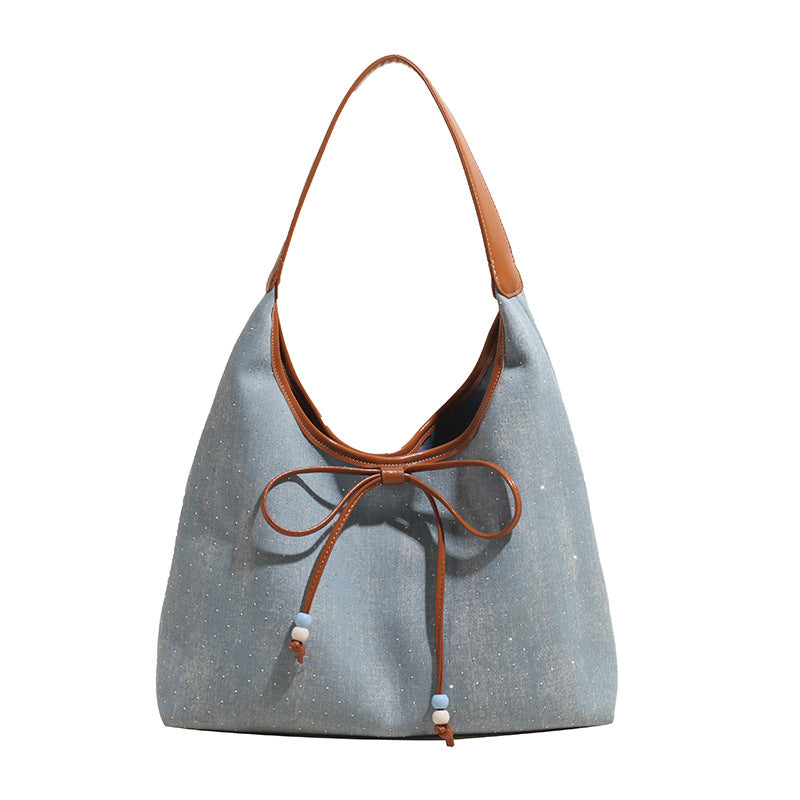 SuperValueChoice HCSEFA00007 DIY Denim single purse 14.17''×15.35''×4.33''