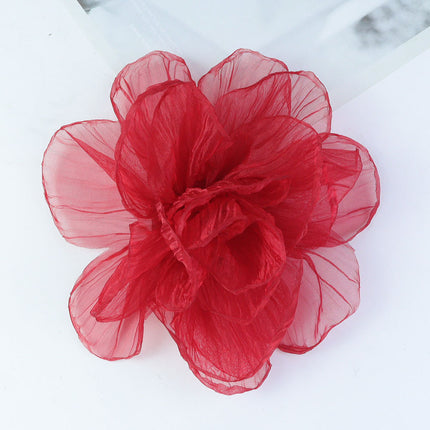 SUPERVALUECHOICE HCSESA00106 Fairy Style Oversized Yarn Flower Brooch - 20cm Fabric Corsage Pin for Womens Dress Accessories & Jewelry Gift