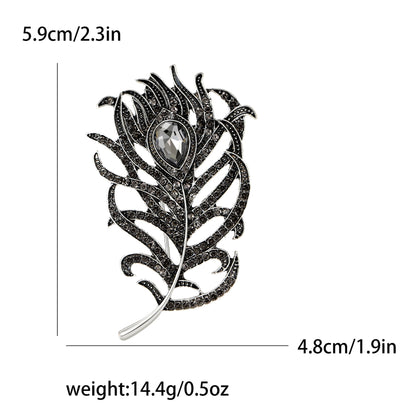 SUPERVALUECHOICE HCSESA00021 Vintage Peacock Feather Brooch