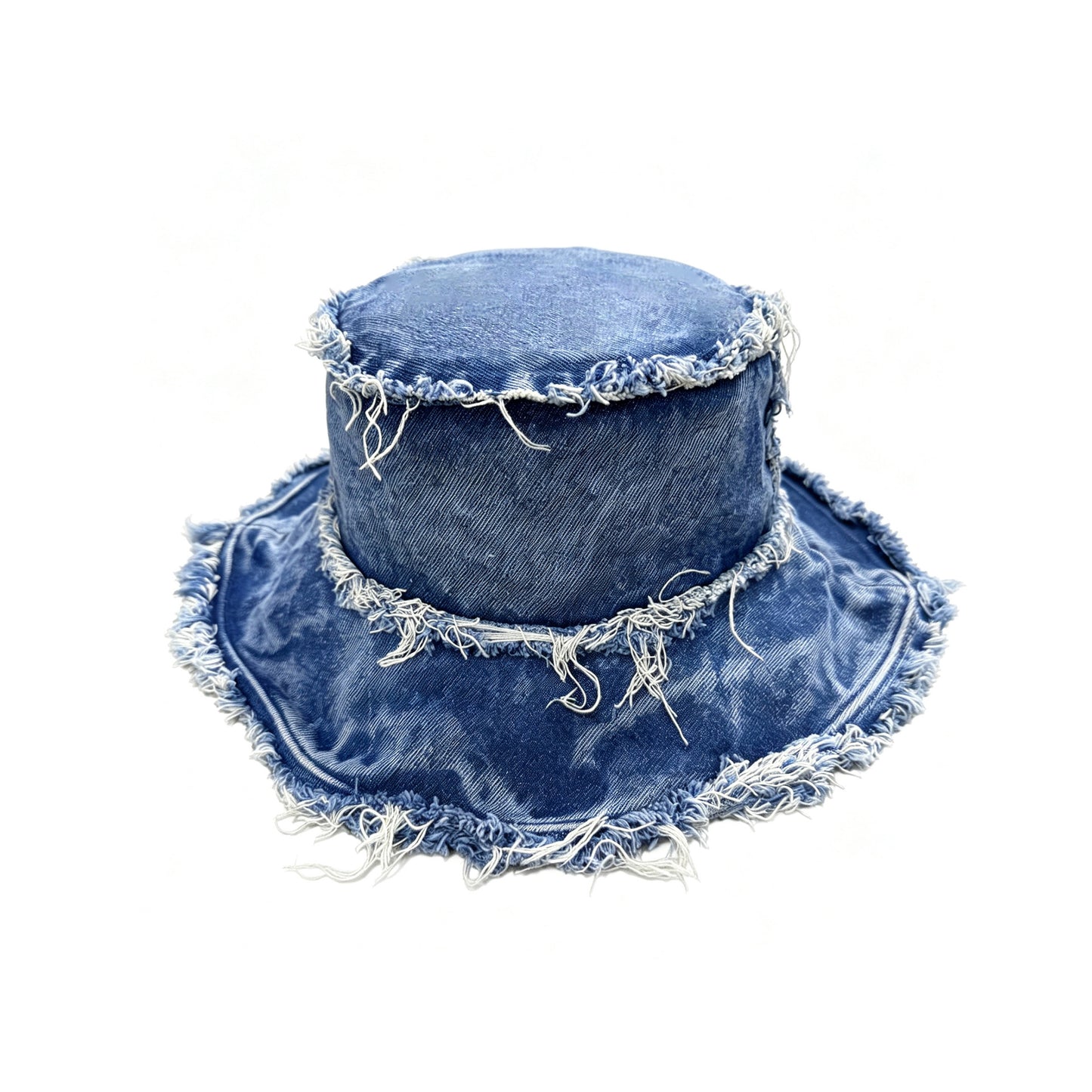 SUPERVALUECHOICE HCSEK00013 Frayed Denim Bucket Hat Vintage Washed Distressed Wide Brim Sun Hat