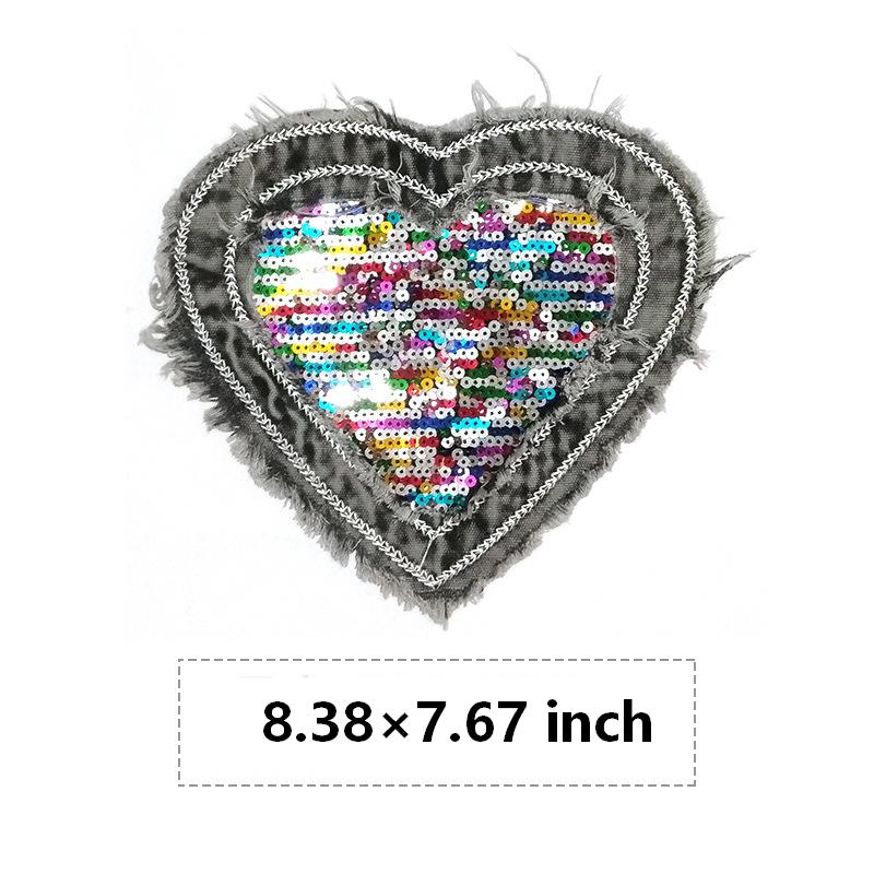SUPERVALUECHOICE HCSEYE00006 Denim Letter embroidery clothing fabric patches
